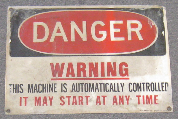 s0607 Factory/Machinery Sign
