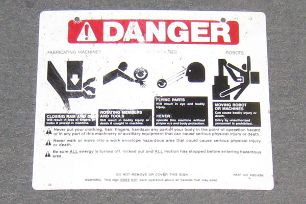 s2017 Factory/Machinery Sign