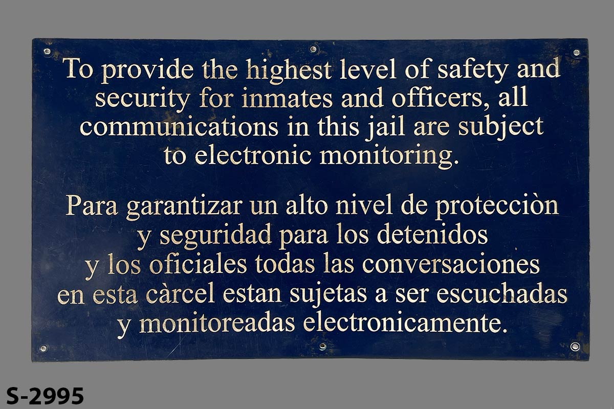 s_2995 Jail/Prison Sign