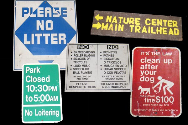 Park / Playground Signs